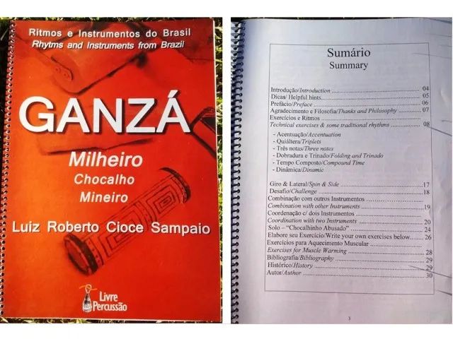Kit Instrumentos Brasileiros Caxixi Caxibaça Caxicoco Caxambor Maraca Ganzá Pica-Pau - Foto 5