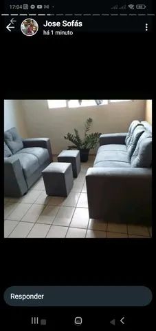 Conjunto 2 e 3 lugares com puffs  - Foto 3