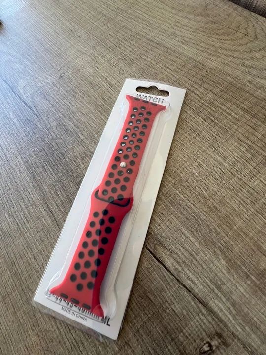 Pulseira Apple Watch Vermelho e Preto Nova Nunca Usada ! - Foto 4