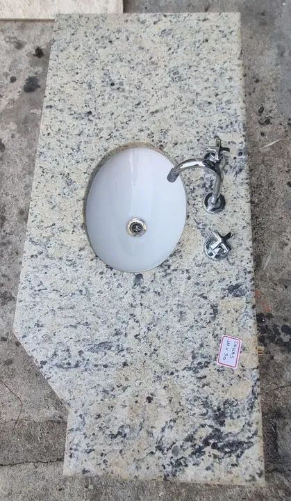 Pia banheiro pedra branco dalas  - Foto 5