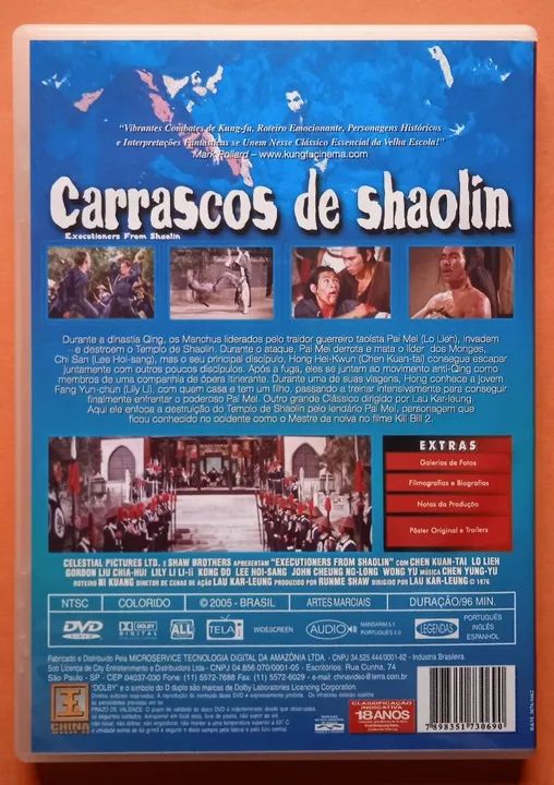 Dvd Carrascos de Shaolin (China Vídeo) - Foto 2