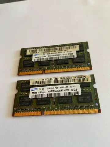Duas memórias para notebook Samsung 02 gb - Foto 2