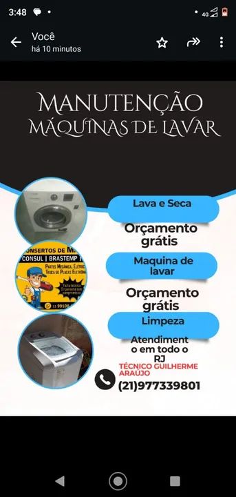 Manutenção em máquinas de lavar 
