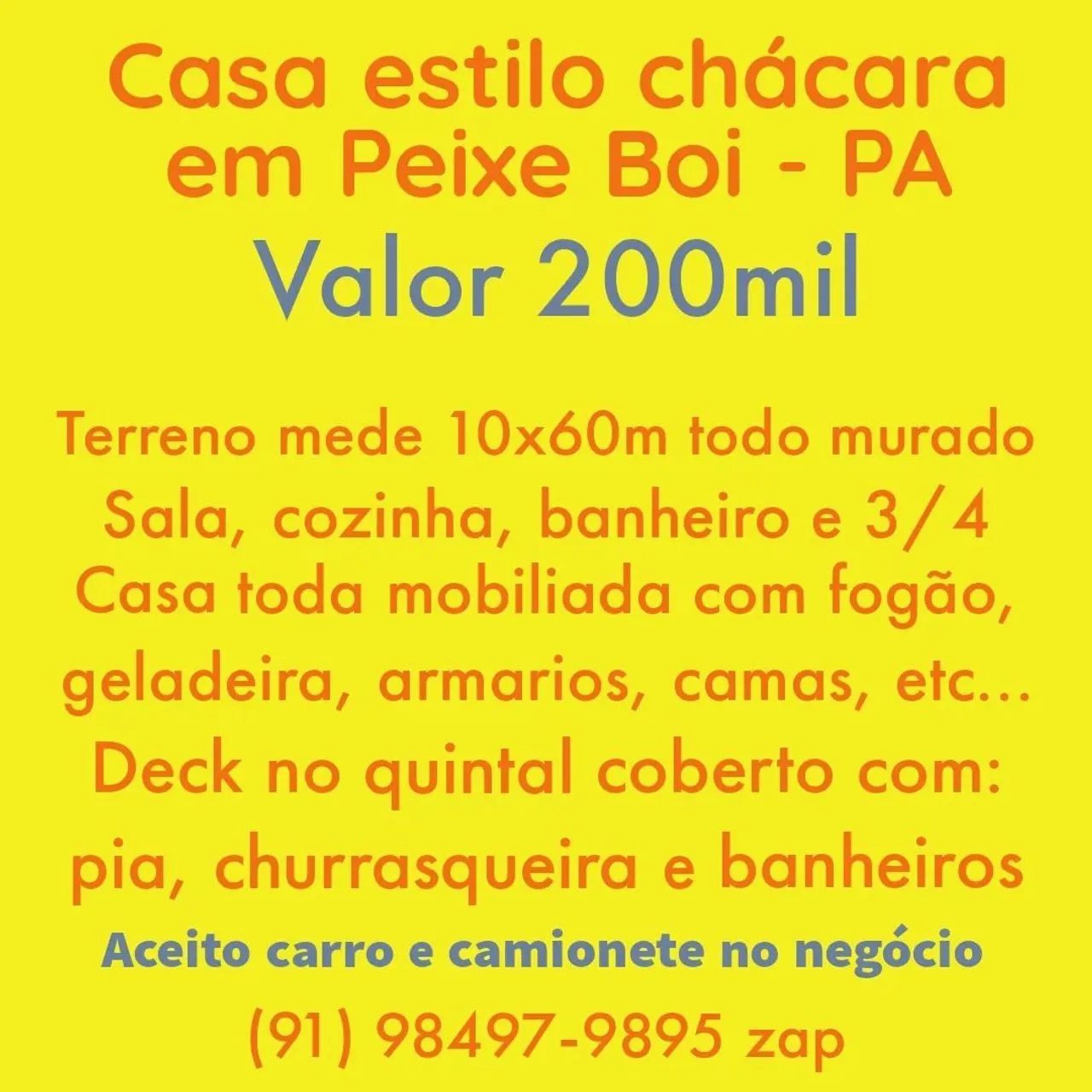 Peixe boi /capanema/ Belém/ ananindeua/ marituba / salinopolis/ salinas 