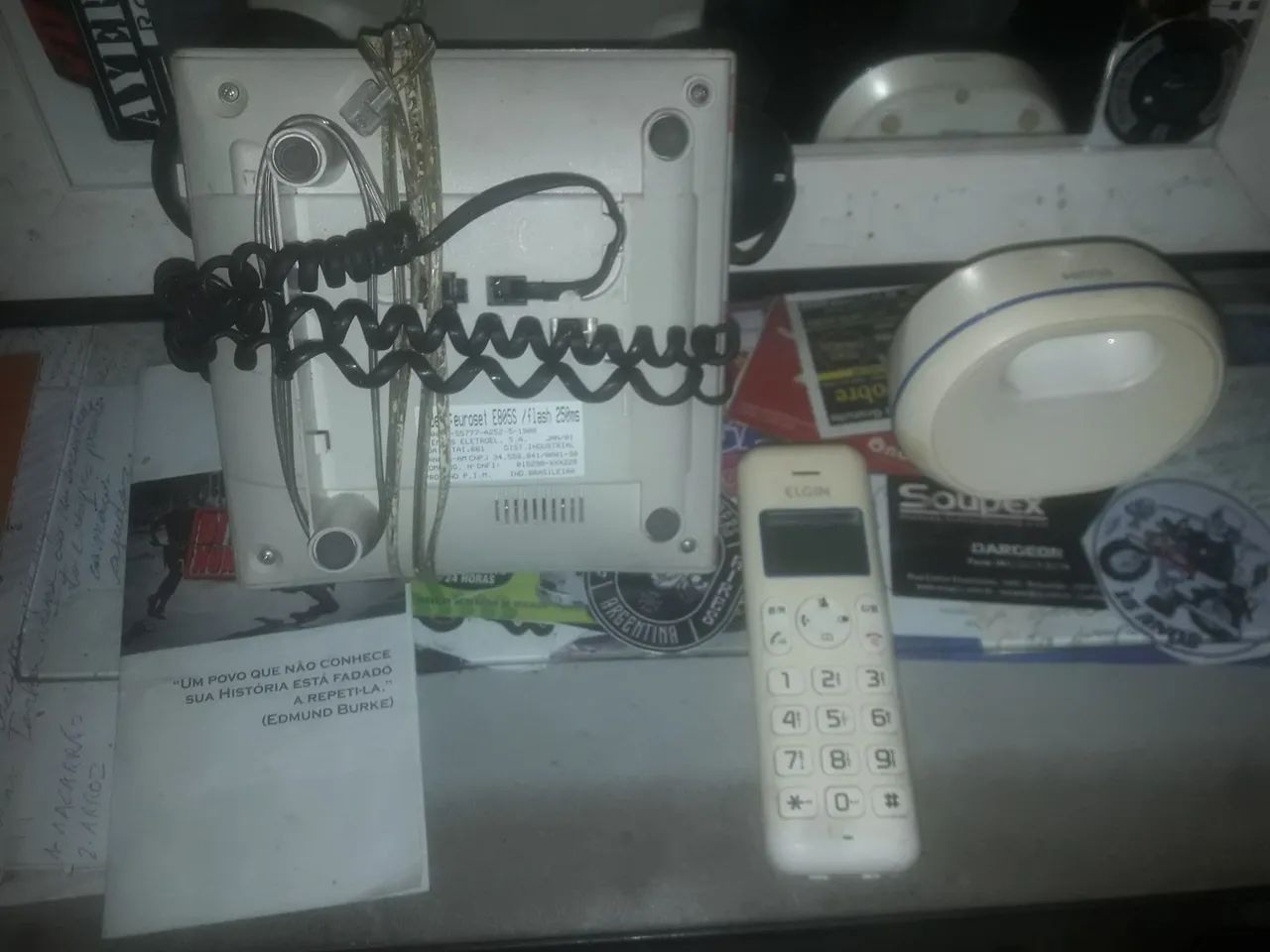 Telefone SEM fio  + telefone com fio. Siemens/Elgin.