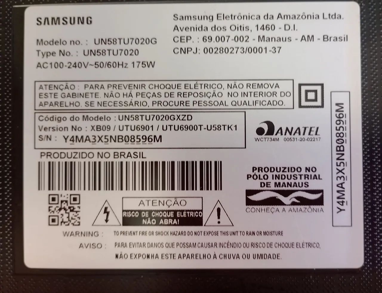 Kit Barramento led tv Samsung UN58TU7020G - Foto 2