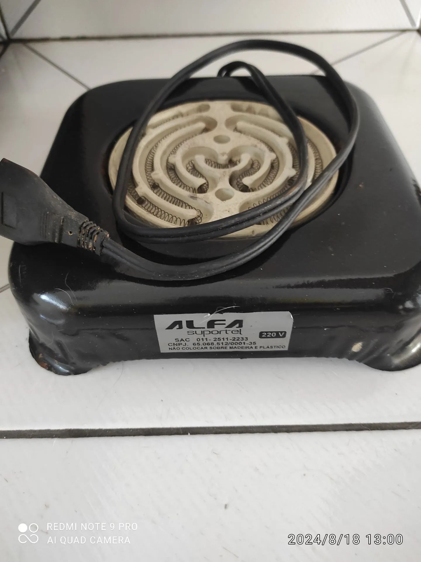 Chapa Elétrica ALFA suportável