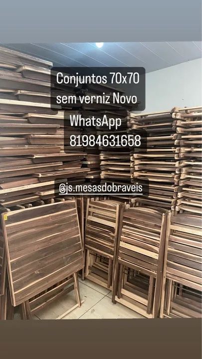 Conjuntos de mesa dobrável 
