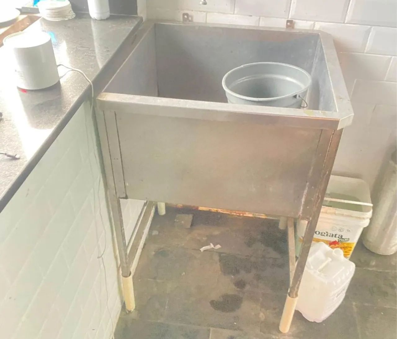 Pia de aço inox para comércio