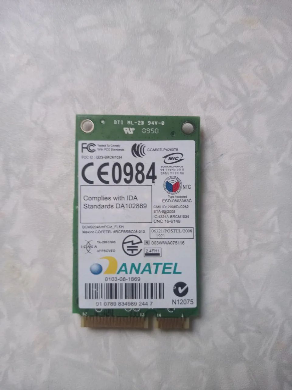 Placa de Rede Dell Latitude E6400 E6500 Laptop  0P560G - Foto 2