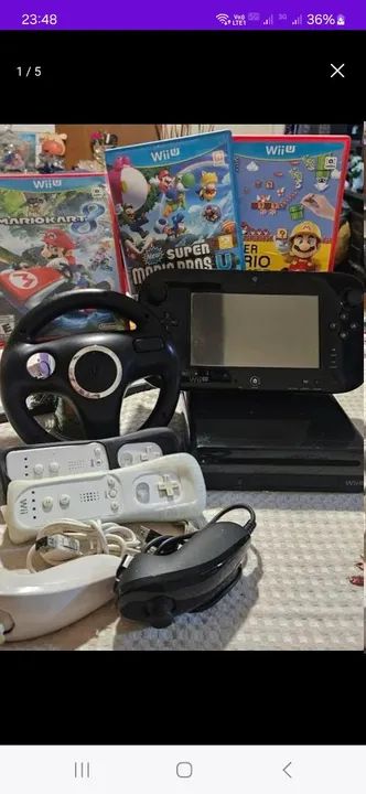Nintendo Wii U com jogos e acessórios - Foto 2