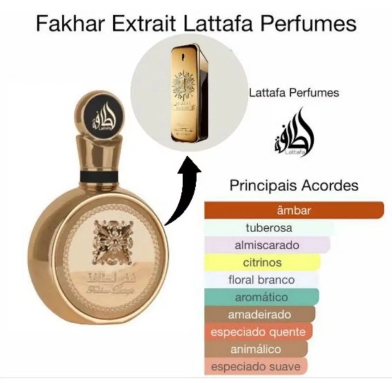 Fakhar Gold Lattafa - Perfume Árabe Original - Lacrados  - Foto 2