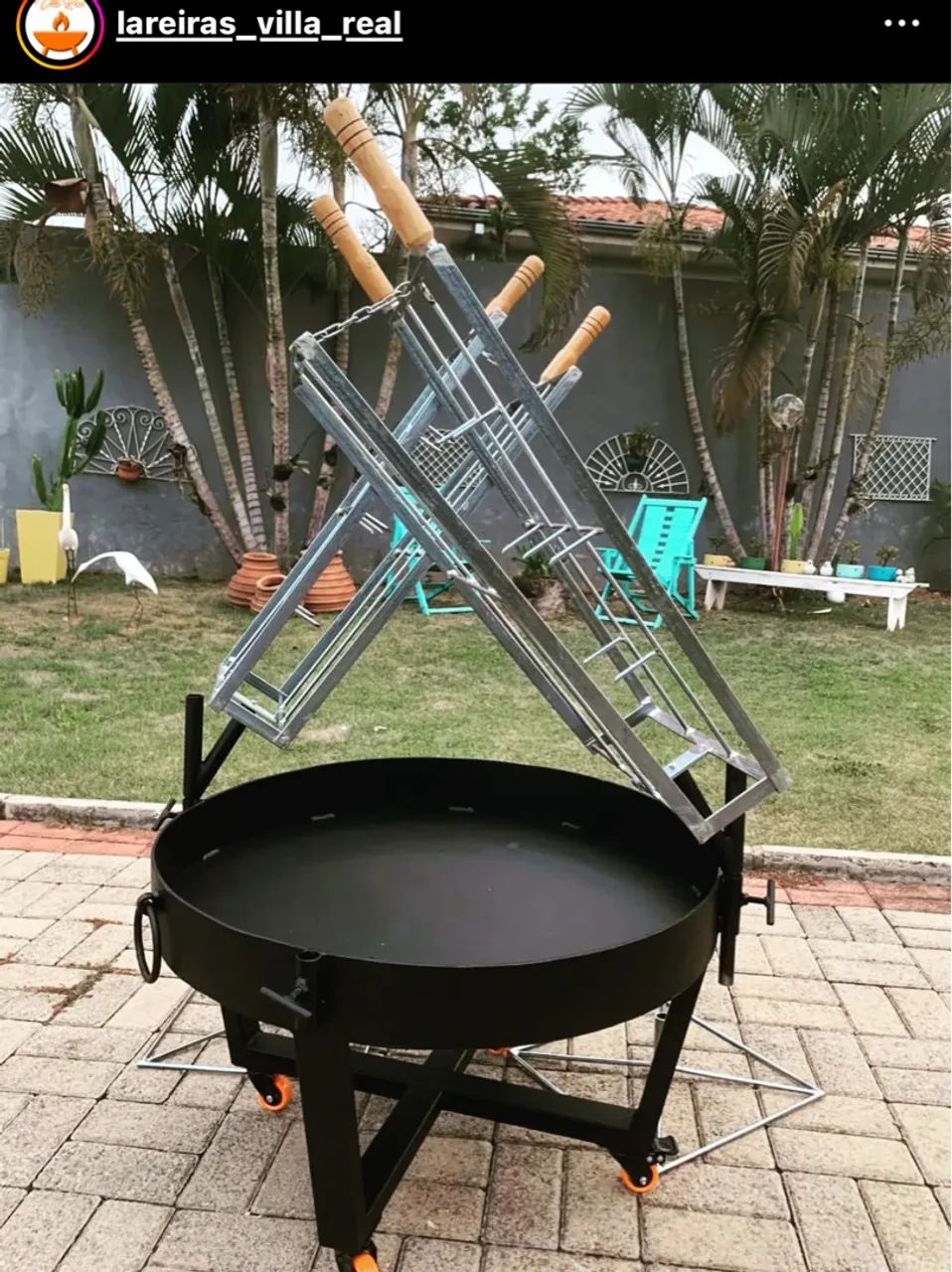 Espeto para costelão fogo de chão, churrasco, churrasqueira. - Foto 2