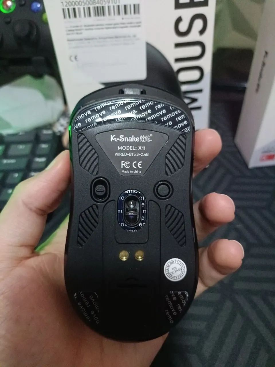 Promoção imperdível Mouse atack x11,com dock de carregamento Black  - Foto 3