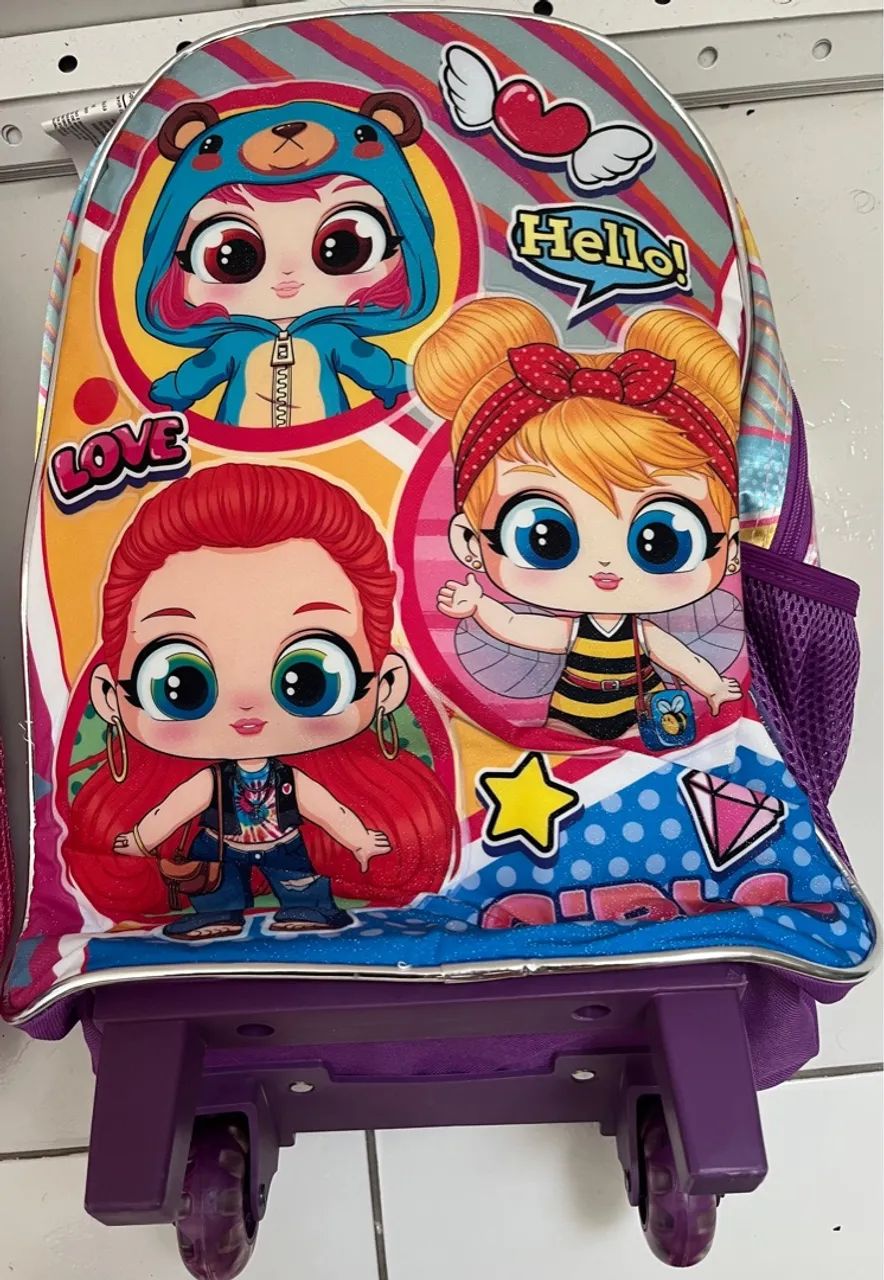 Mochila de Rodinhas Meninas e Meninos  - Foto 2