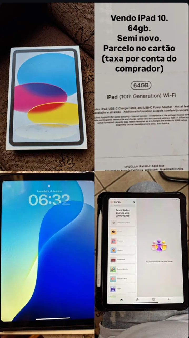 iPad 10 64GB Semi Novo