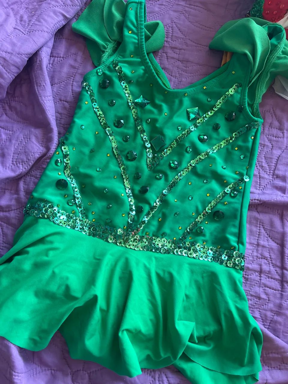 collant de ginástica rítmica verde Roupas Praia do Meio, Natal