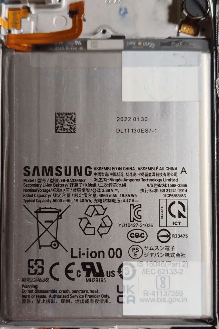 Bateria Original Samsung EB-BA336ABY para a53