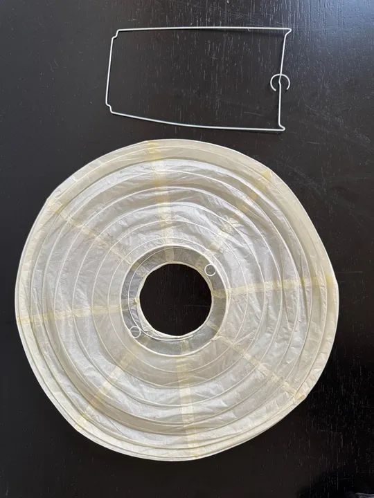 Luminária de papel bege - Foto 2