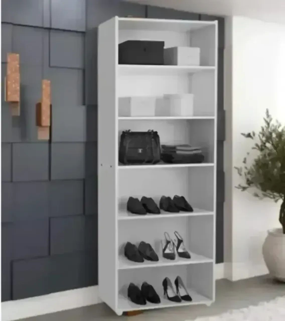 Armário multiuso organizador 2 portas branco  - Foto 2