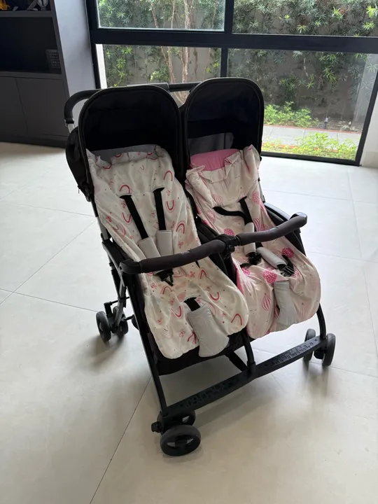 Carrinho Chicco De Gêmeos Ohlalà Twin Black