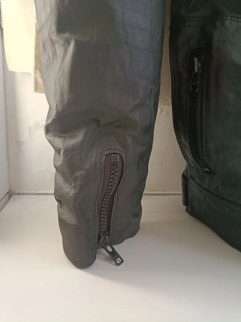 Jaqueta e calça de couro legítimo motociclista  - Foto 3