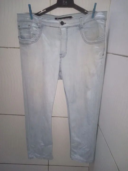 Calça Jeans Azul Claro Geração Urbana Masculino N;48 - Foto 5