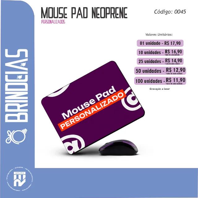 Mouse Pad Neoprene Personalizado 