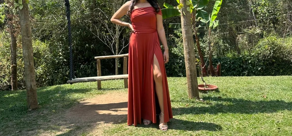 Vestido madrinha - cor terracota - Foto 2