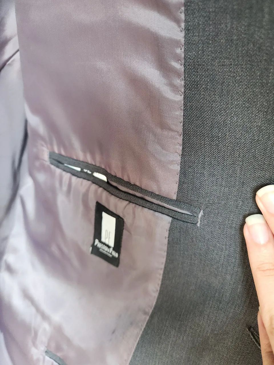 Blazer Social Clássico Cinza Escuro - Foto 2