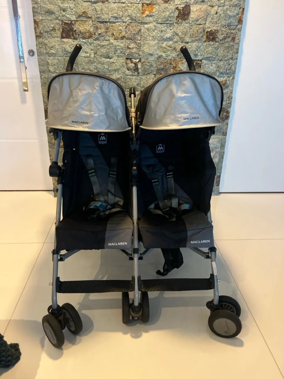 Carrinho Bebe Guarda-Chuva Gêmeos - Foto 4