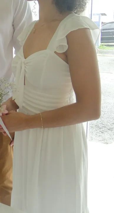 VESTIDO LONGO BRANCO P - Foto 5