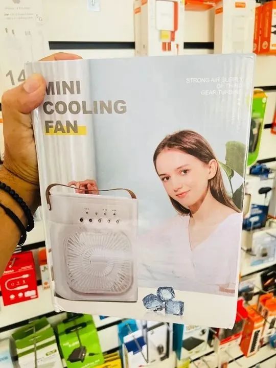 Ventilador Portátil de Mesa - Umidificar, Climatizador - Led - Água e Gelo - 3 Velocidades - Foto 4
