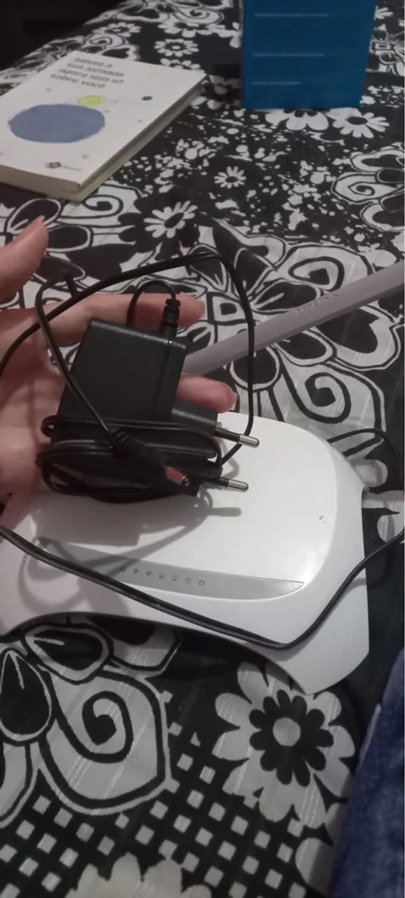 Roteador TP-Link 1 antena - branco - cabo - Foto 2