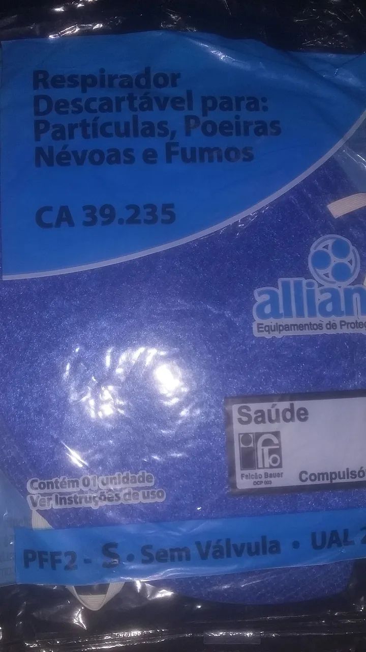 Luva de vaqueta e respirador descartável  - Foto 3