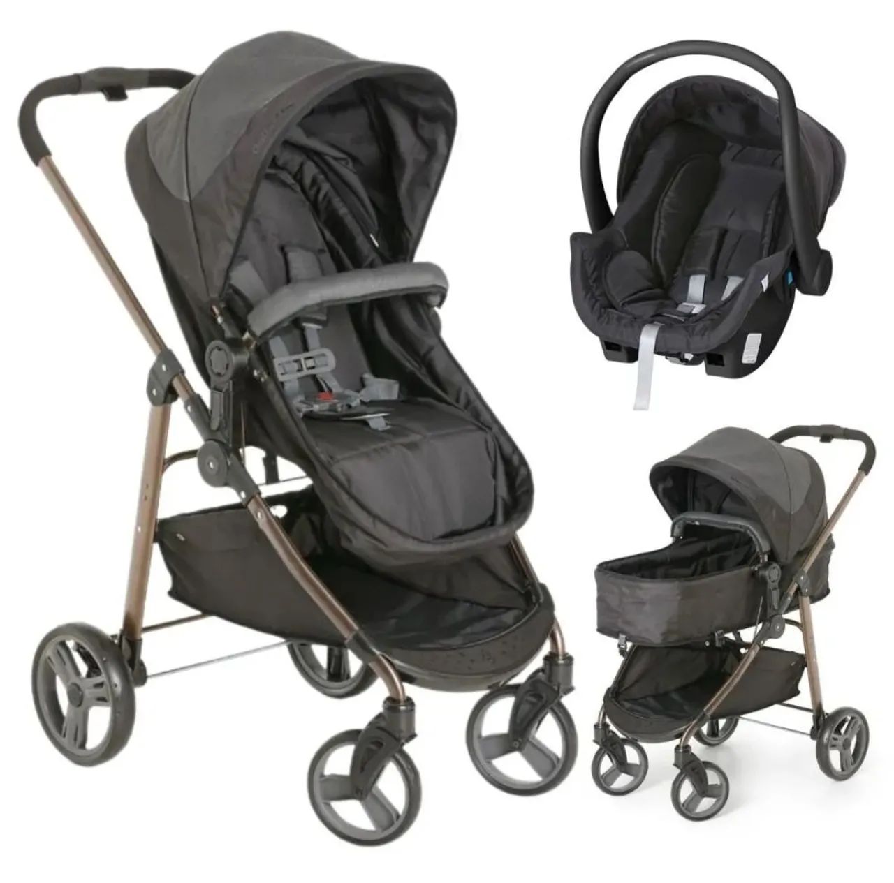 Carrinho GALZERANO COM bebê conforto  - Foto 3
