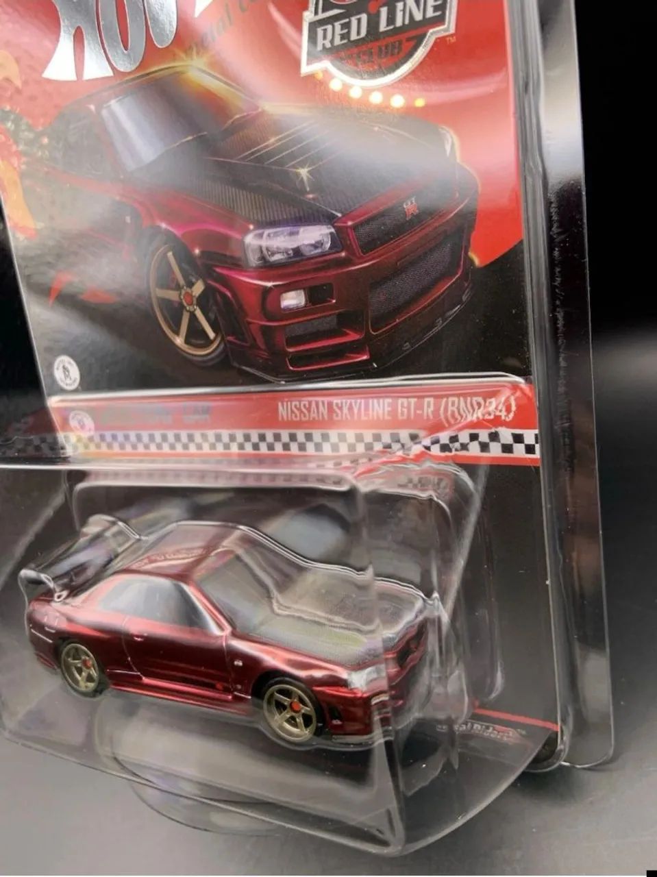Hot Wheels RLC NISSAN SKYLINE R34 GT-R Vermelho BNR34 Premium