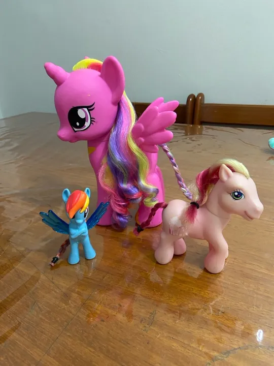 Lote Pony My Little Pony - Princesa Celestia, Rarity e Rainbow Dash