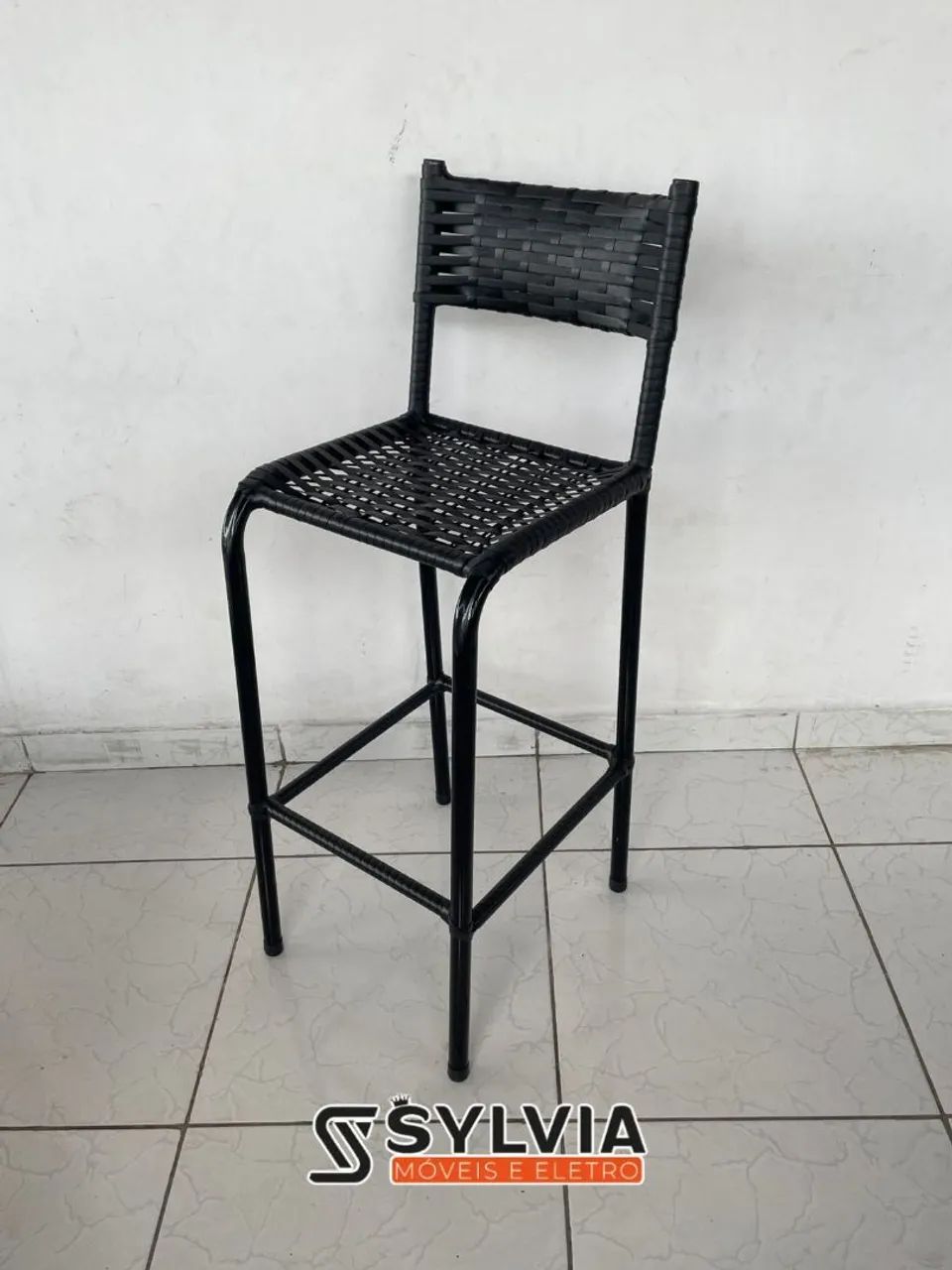 Banqueta Alta Preta para Área Gourmet