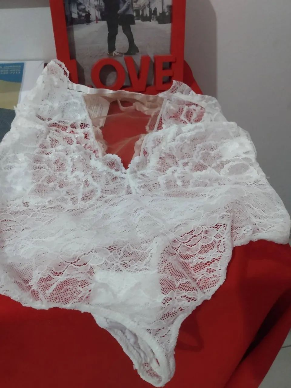 Body de renda branco DeMillus - Foto 2