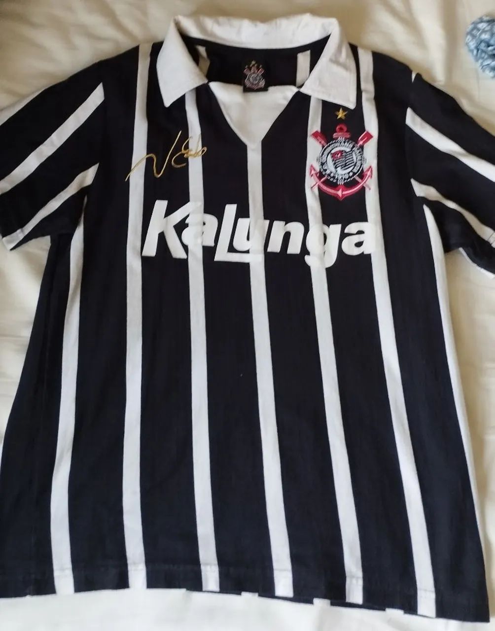 Camisa Corinthians Preta 1990 - Neto - Foto 2