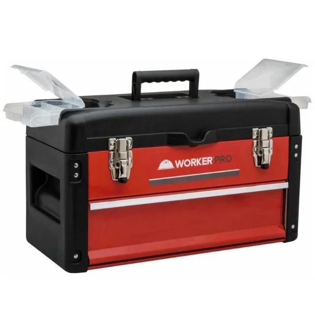 Caixa Para Ferramentas 1 Gaveta Metal 49x23x28 Worker - Foto 5