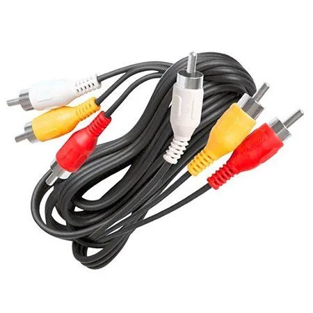 Cabo RCA AV para TV, Vídeo, Console - Novo