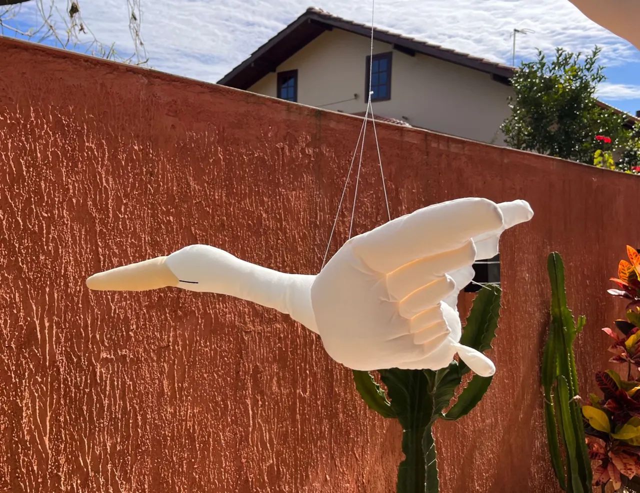 Cegonha de pelúcia 