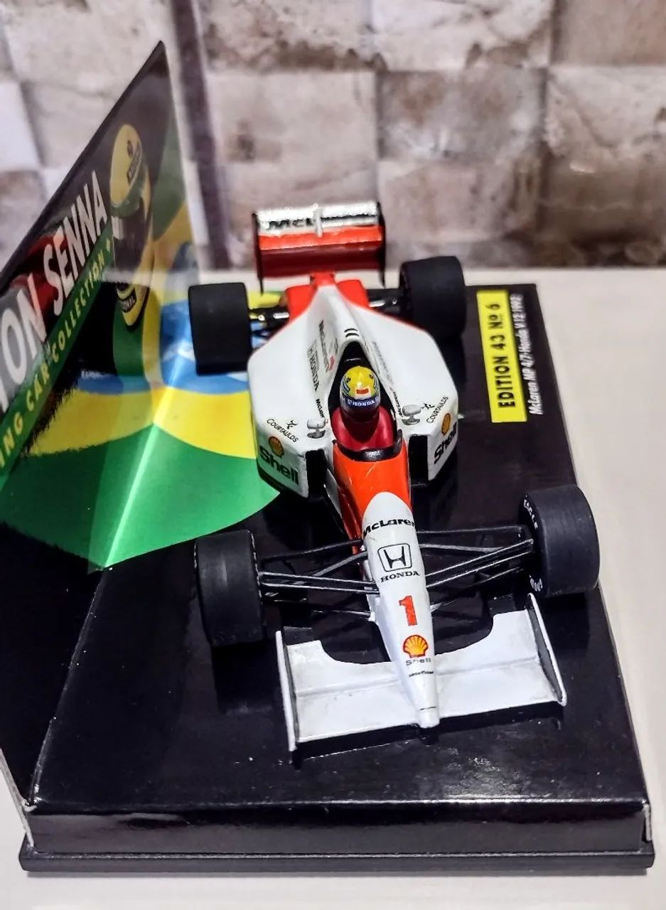 Miniatura Formula 1 Mclaren MP4/7 Ayrton Senna Minichamps - Foto 3