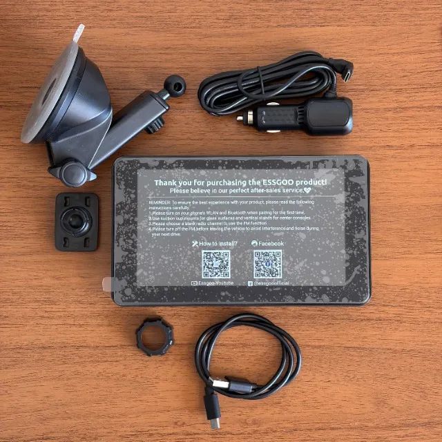 Central Multimídia Essgoo portátil 7" polegadas CarPlay e Android Auto - Foto 3