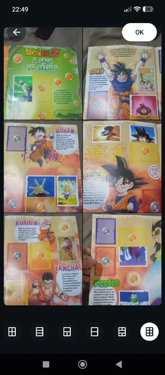 Álbum de Figurinhas Dragon Ball Z - com 50 Figurinhas já coladas +