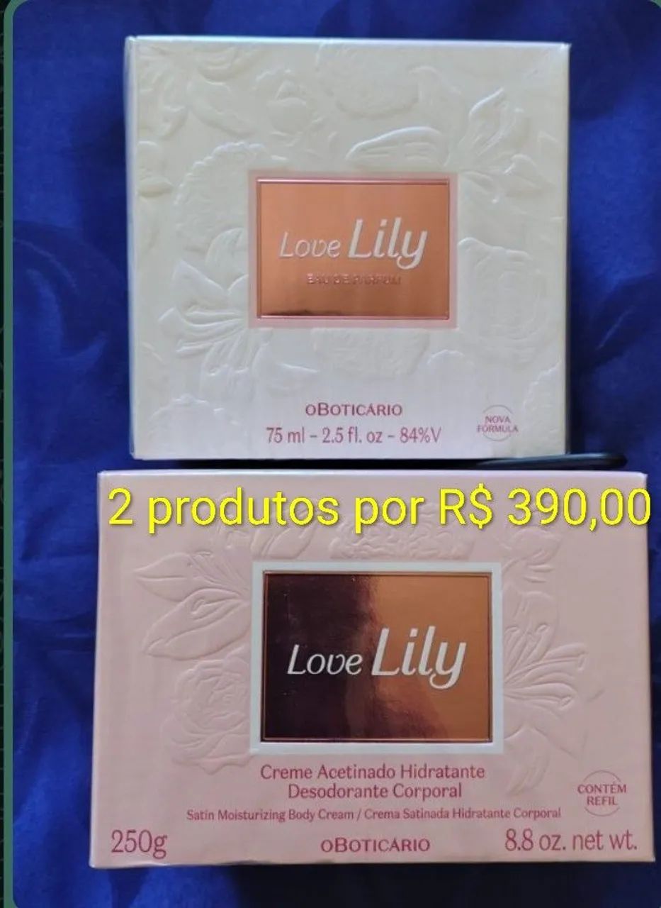 Super promoção de L'eau de Lily e Eau de Parfum Lyli com hidratante de pote. - Foto 4