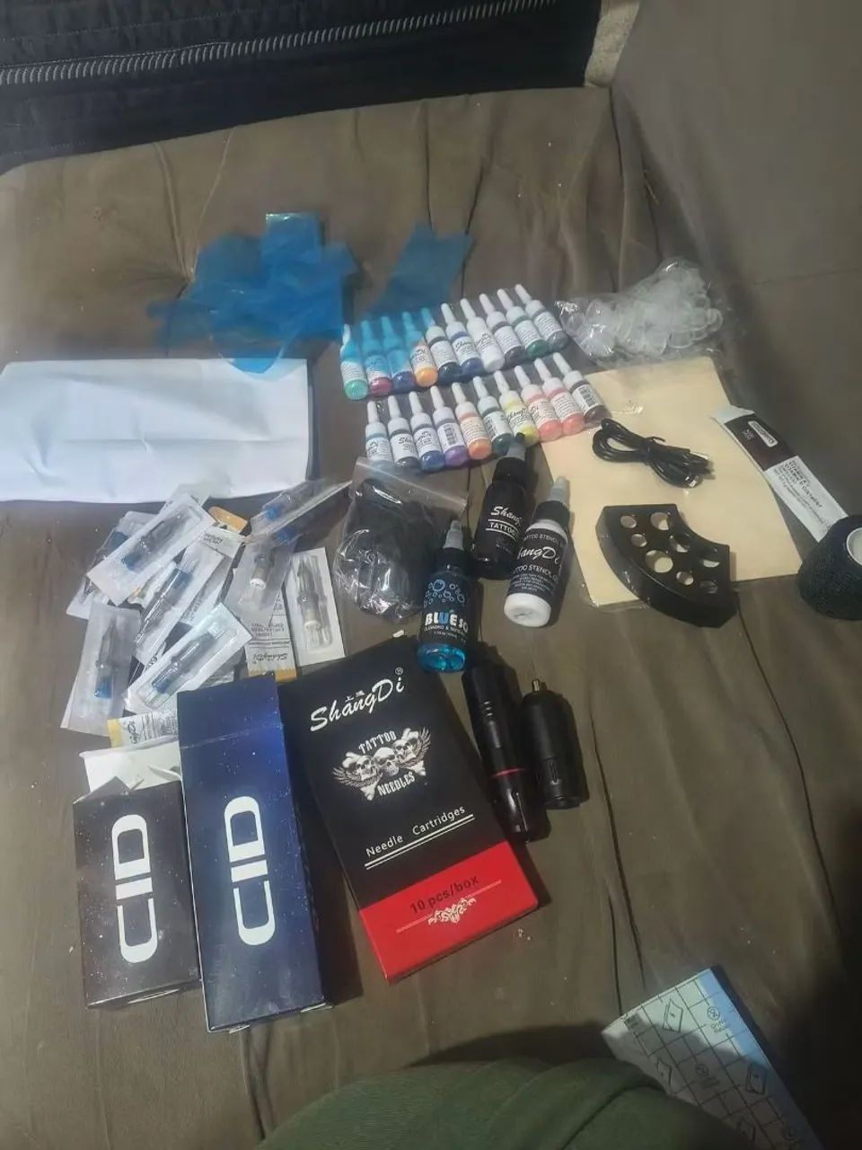 Kit maquininha de tatuagem 