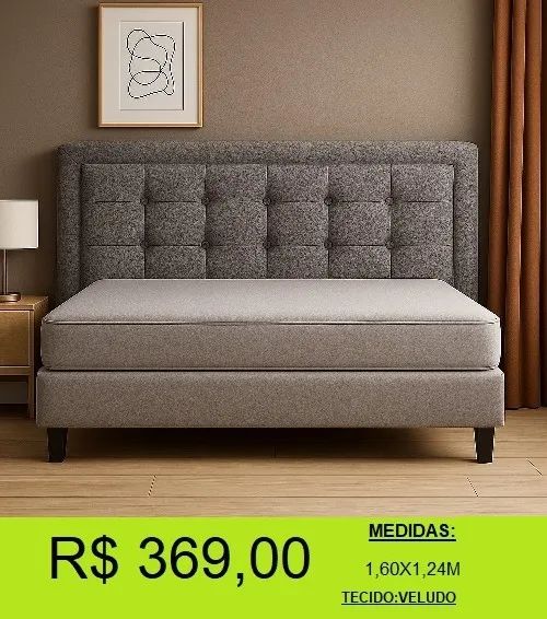 Cabeceira queen veludo estofada de otima qualidade - temos a pronta entrega  - Foto 2